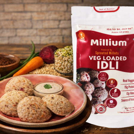 MILLIUM Veg Loaded Idli (Pack of 2)