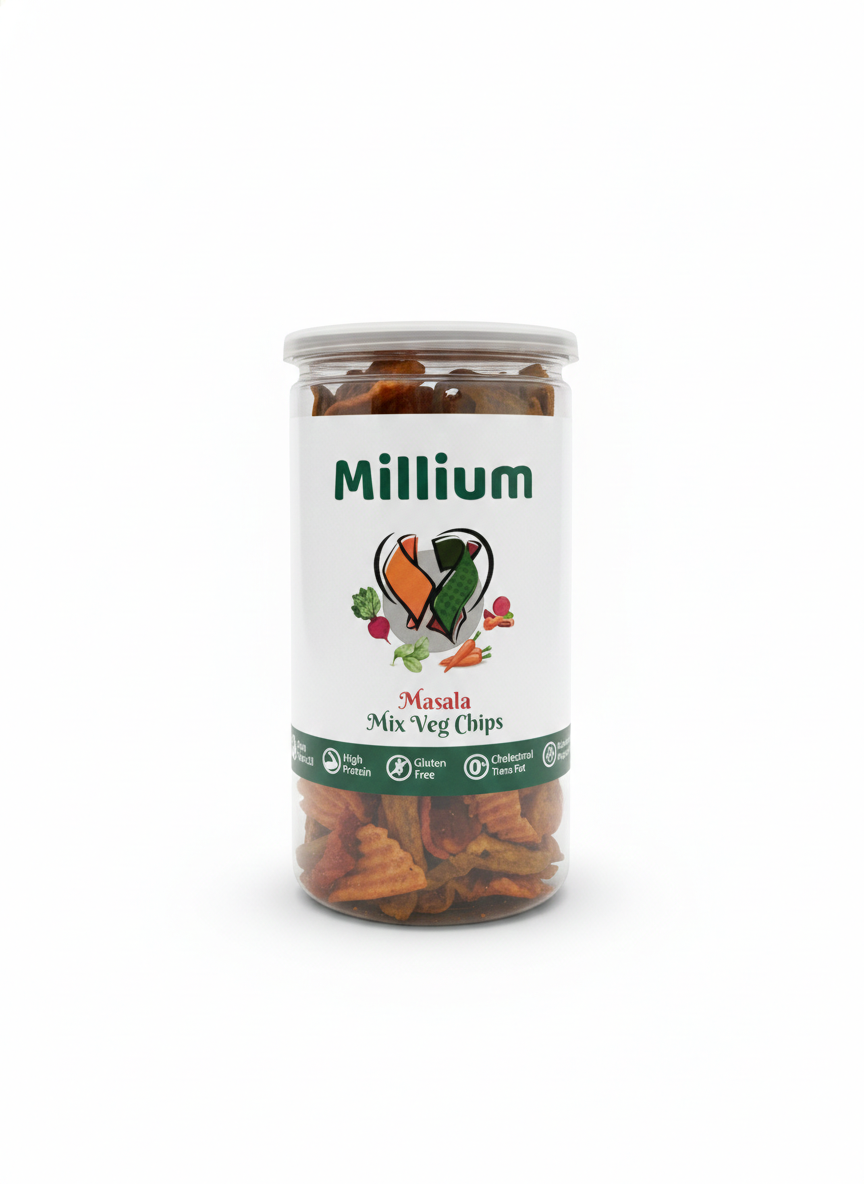 MILLIUM Mix Veg Chips (Pack of 2) - Image 2
