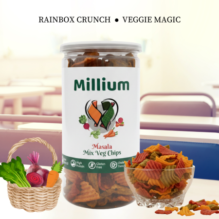 MILLIUM Mix Veg Chips (Pack of 2)